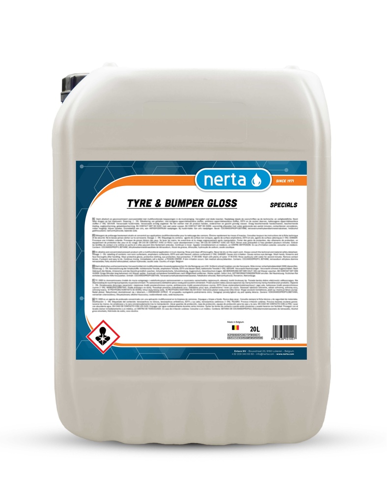 Černidlo pneu a plastů NERTA TYRE BUMPER GLOSS